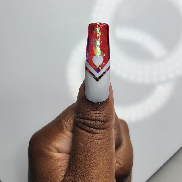 French tips nail art