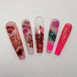 Candy Words Airbrush Nail Stencils Glam Goodies