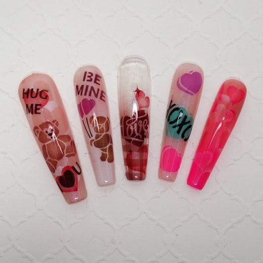 Airbrush Valentine's Nail Art Course & Stencil Bundle Glam Goodies