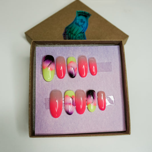 Floral Petal Nails Press on Nails Glam Goodies