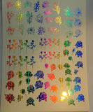 Flower Foil Water Slide Decals Glam Goodies
