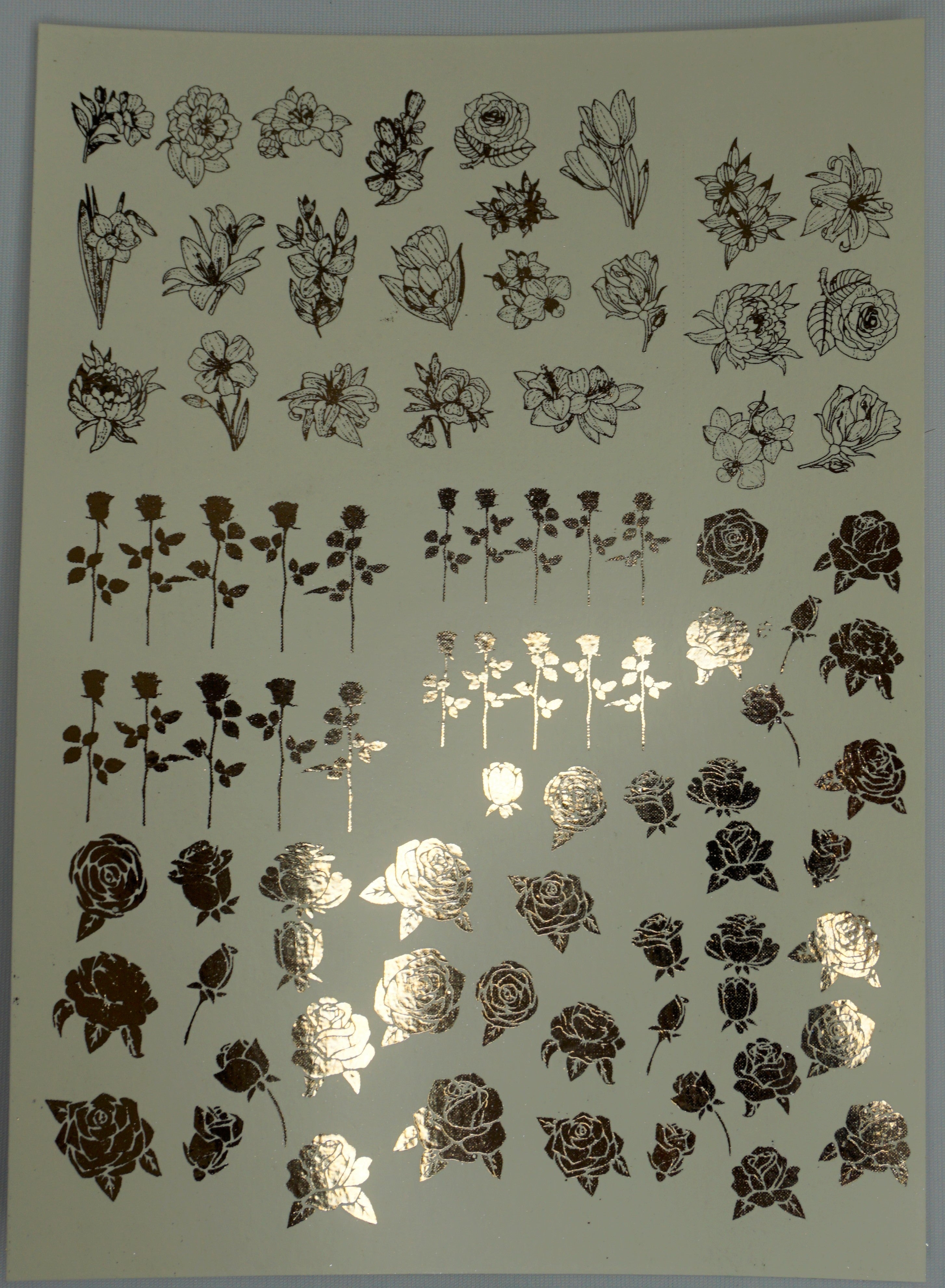 Flower Foil Water Slide Decals Glam Goodies