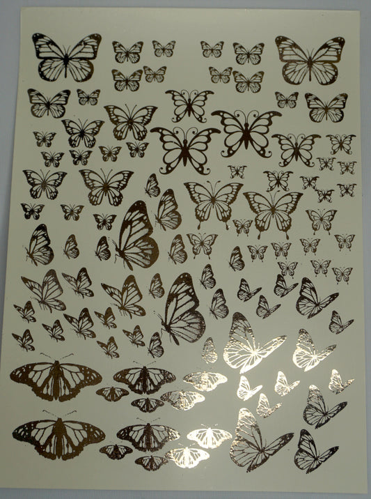 Butterfly Foil Water Slide Decals Glam Goodies