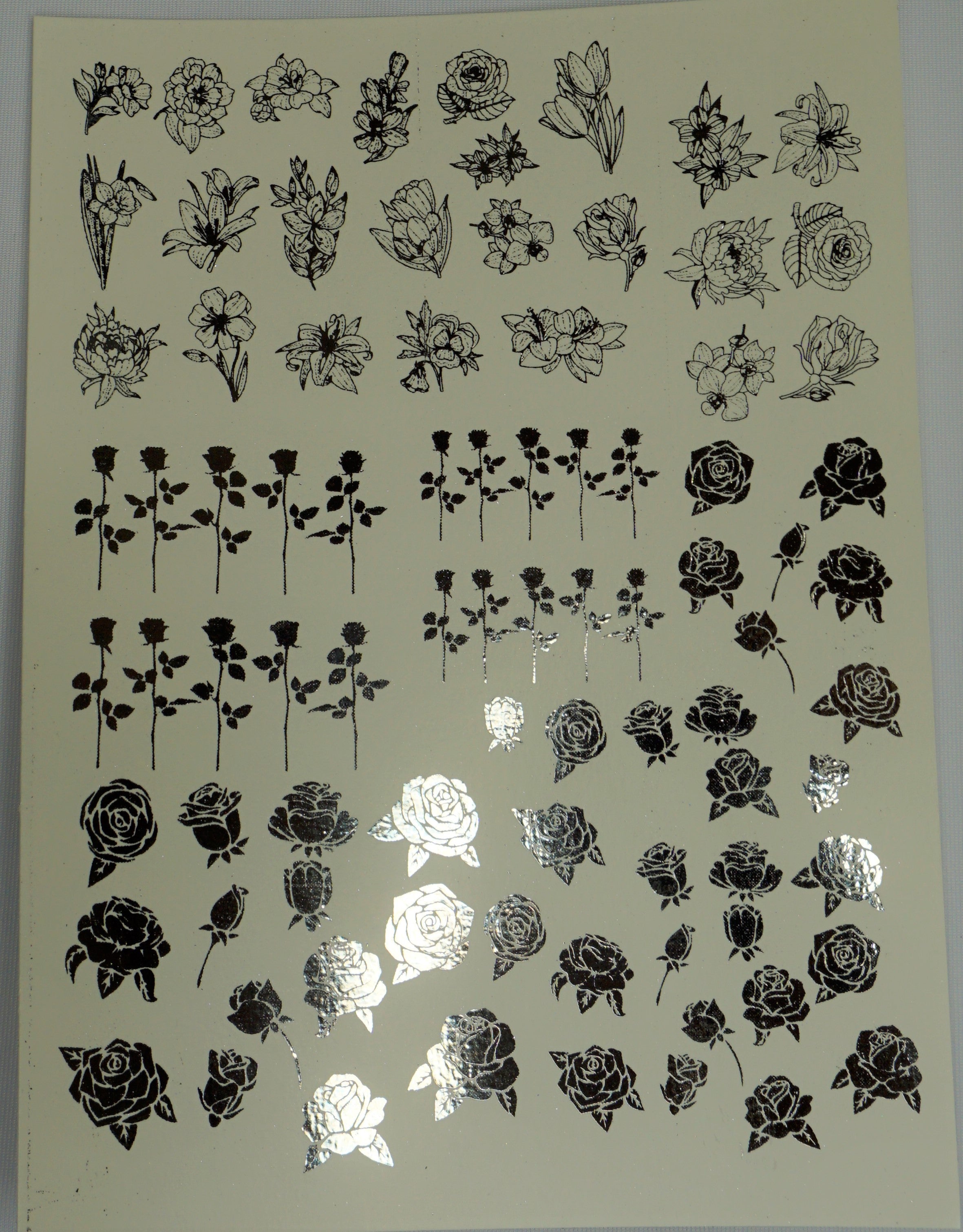 Flower Foil Water Slide Decals Glam Goodies