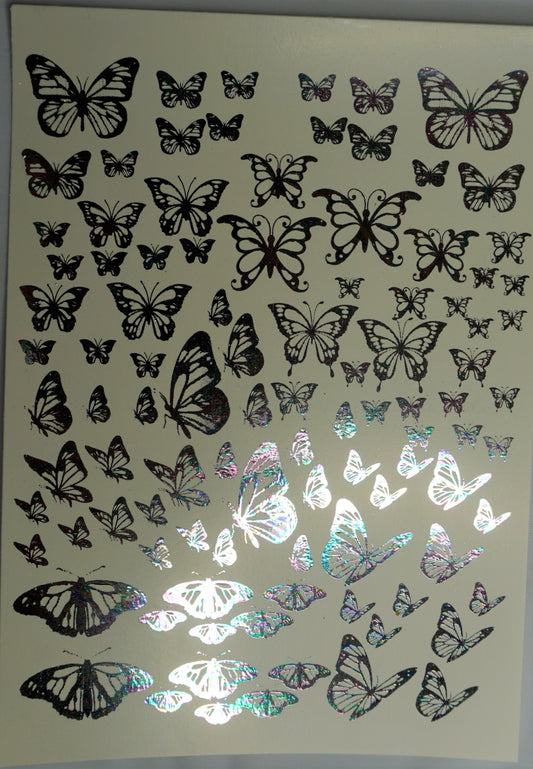 Butterfly Foil Water Slide Decals Glam Goodies