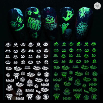 Halloween Nail Stickers (Glow In the DARK!) Glam Goodies
