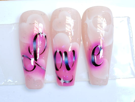 Airbrush Valentine's Nail Art Course & Stencil Bundle Glam Goodies